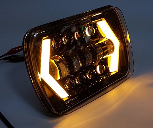 Amazon | 角型 左右セット LED ウィンカー付きDRL ヘッドライト